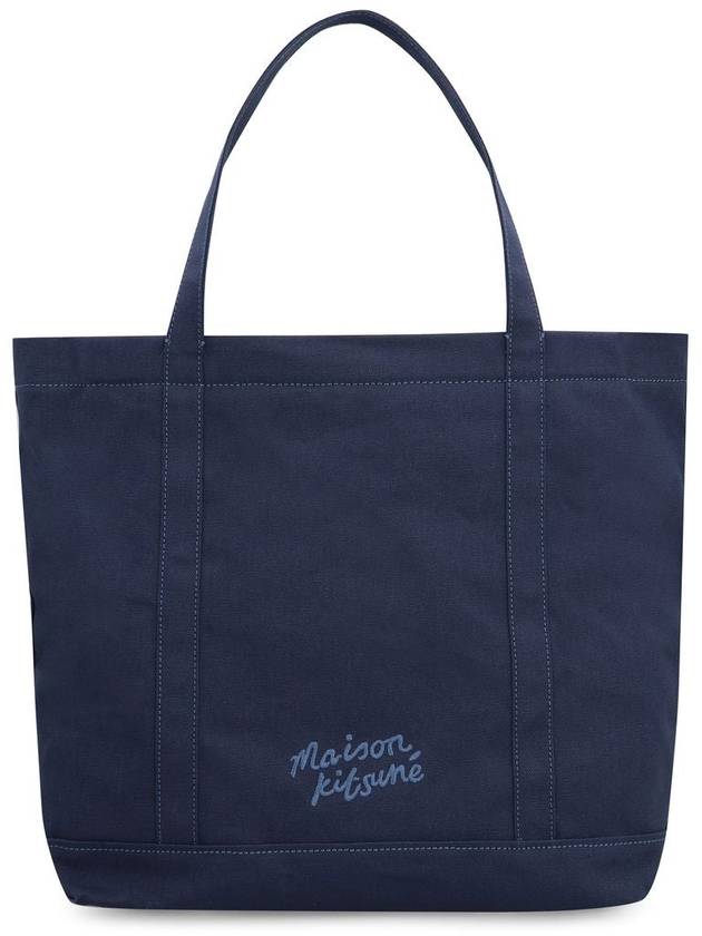 Fox Head Large Tote Bag Navy - MAISON KITSUNE - BALAAN 4