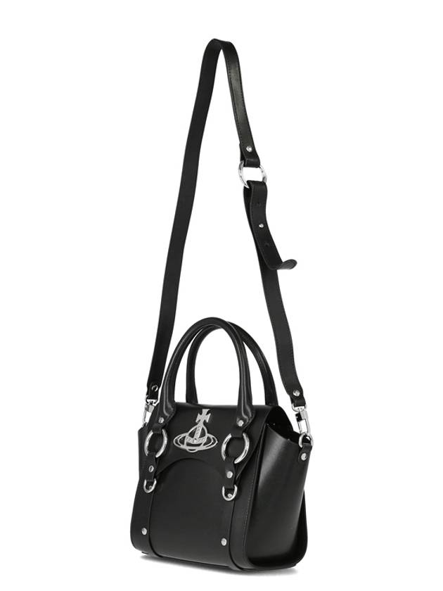 Women's Betty Logo Patch Small Tote Bag Black - VIVIENNE WESTWOOD - BALAAN.