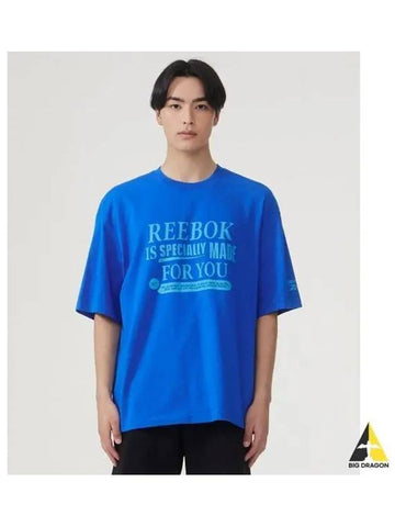 Vector93 Archive Slogan T Shirt Blue - REEBOK - BALAAN 1