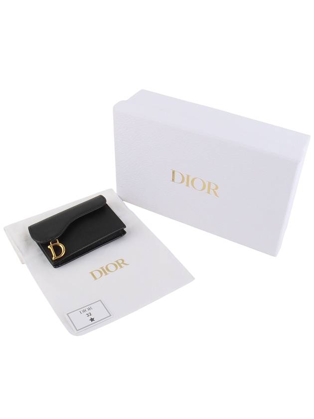 S5611CTZQ Grain Calfskin Saddle Flap Card Wallet 33979 - DIOR - BALAAN 6