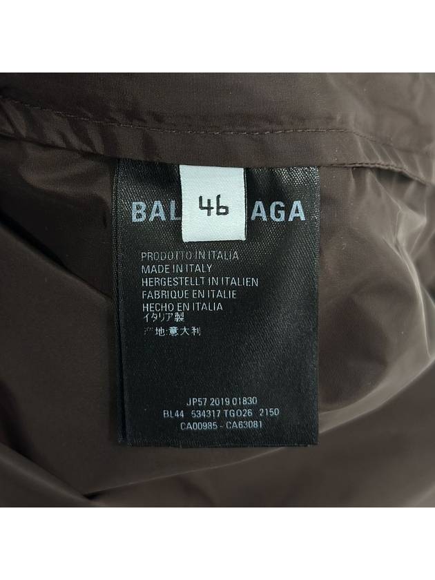 46 BB Men s Logo Poplin Windbreaker Track Jacket Brown - BALENCIAGA - BALAAN 5