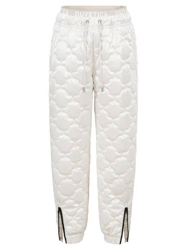 Iolanda Padded Jogger Track Pants Ivory - DUVETICA - BALAAN 1