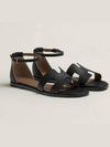 Santorini Sandal Calfskin & Noir - HERMES - BALAAN 2