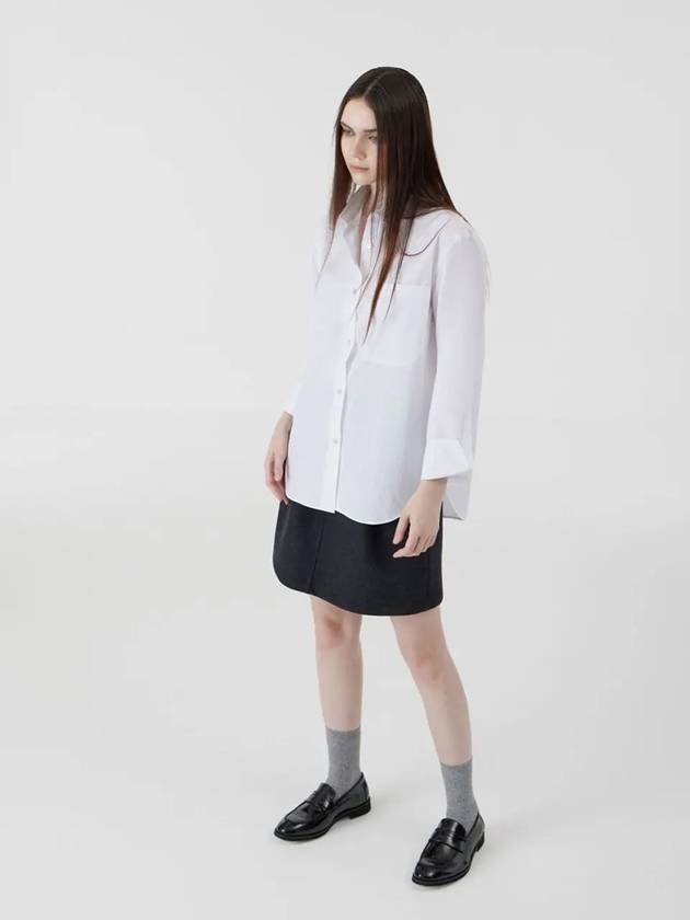 Signature Overfit Shirt Bio Cotton White - VOYONN - BALAAN 8