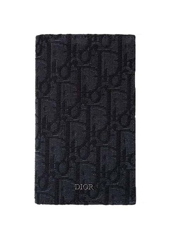 Oblique Jacquard Card Wallet Black - DIOR - BALAAN 1