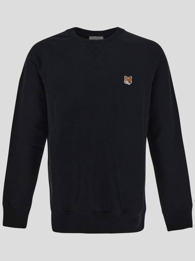 Fox Head Patch Regular Sweatshirt Black - MAISON KITSUNE - BALAAN 2