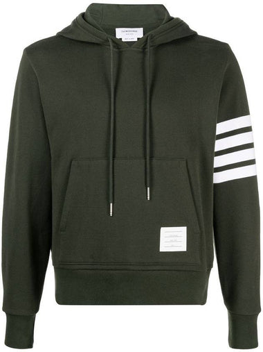 Men's Diagonal Classic Pullover Hoodie Dark Green - THOM BROWNE - BALAAN 1