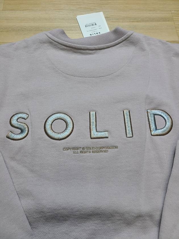 Solid Embroidery Sweatshirt Grey - SOLID HOMME - BALAAN 3