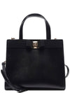 Vara Bow Top Handle Tote Bag Black - SALVATORE FERRAGAMO - BALAAN 3