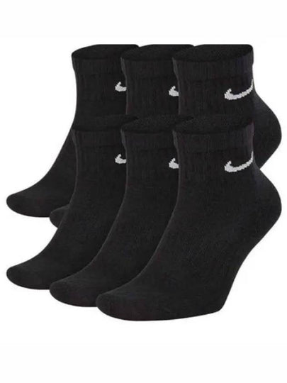 Everyday Cushioned Training Ankle Socks 6 Pairs Black - NIKE - BALAAN 2