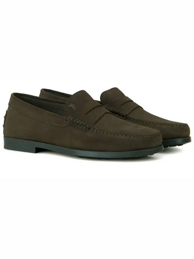 Men's Moccasin Suede Loafers Brown - TOD'S - BALAAN 5