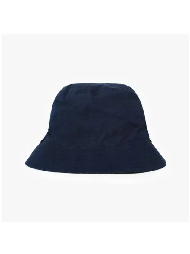 Cotton Reversible Bucket Hat Navy - BARBOUR - BALAAN 6