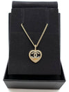 CC Logo Two-Tone Heart Pendant Necklace Gold - CHANEL - BALAAN 4