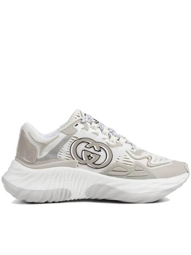 Interlocking G Ripple Low Top Sneakers White Grey - GUCCI - BALAAN 1