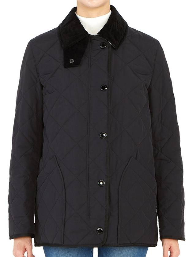 Diamond Quilted Thermoregulated Barn Jacket Black - BURBERRY - BALAAN 3