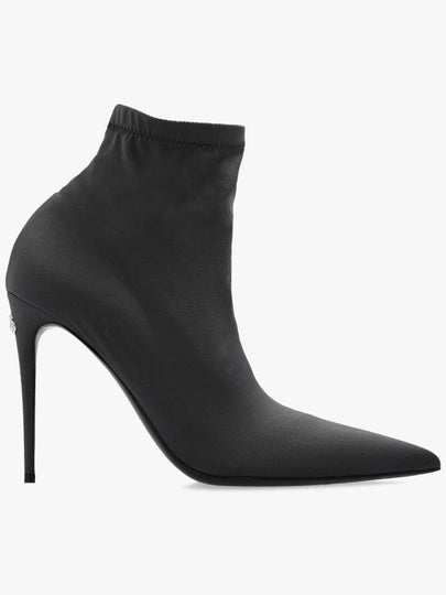 Women's Stretch Jersey Ankle Boots Gray - DOLCE&GABBANA - BALAAN 2