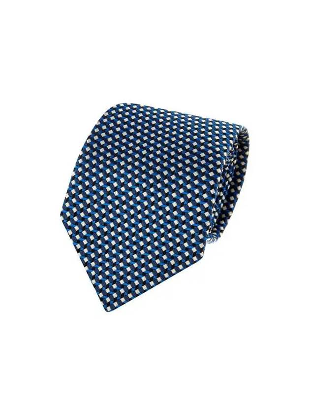 Men s Micro Diamond Silk Tie Blue - GIORGIO ARMANI - BALAAN 1