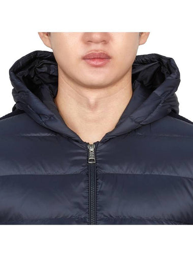 Quilted Wool Cardigan Navy - MONCLER - BALAAN 7