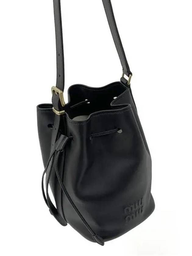 5BE090 2CRM logo leather bucket bag - MIU MIU - BALAAN 3