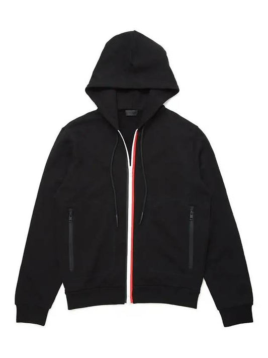 Men's Lining Logo Patch Hooded Zip-up Black - MONCLER - BALAAN 2