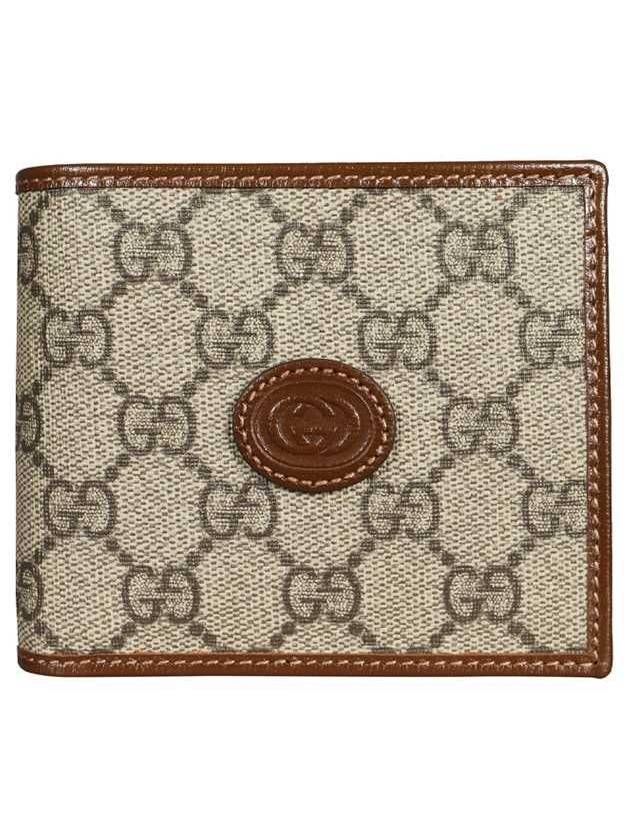 GG Logo Interlocking Half Wallet Brown - GUCCI - BALAAN 1