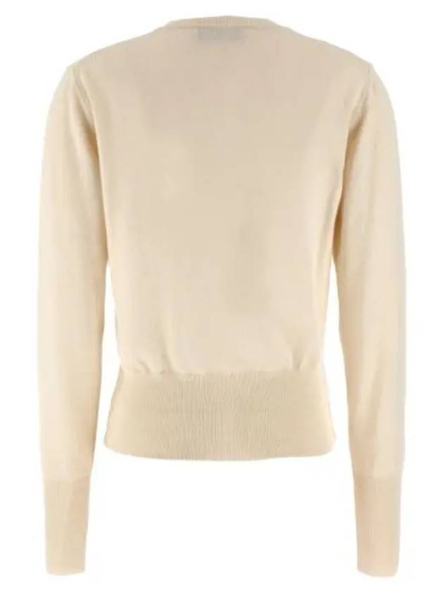 Bea Logo Cardigan Cream - VIVIENNE WESTWOOD - BALAAN 3