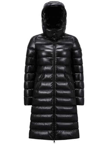 Women's Moka Long Down Padding Black - MONCLER - BALAAN 1