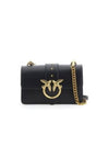 Women's Classic Love Icon Simply Shoulder Bag Black - PINKO - BALAAN 4