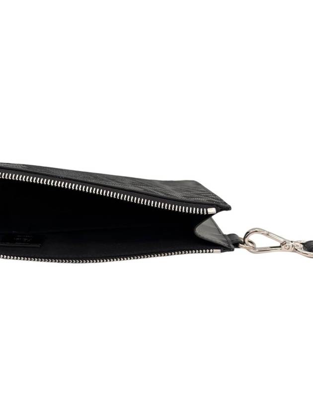 Men's Shadow Diagonal Flat Clutch Bag Black - FENDI - BALAAN 6