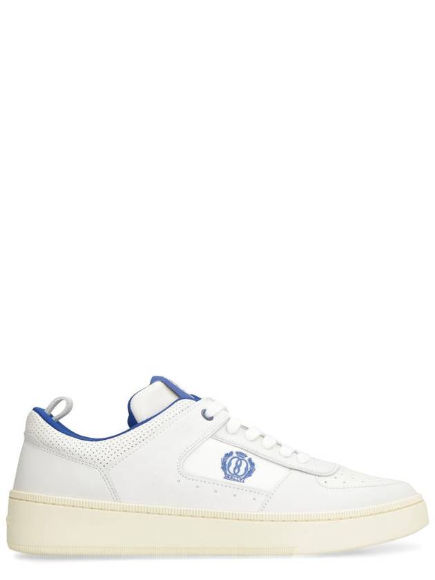 Riweira Embroidered Logo Low-Top Sneakers Blue White - BALLY - BALAAN 2