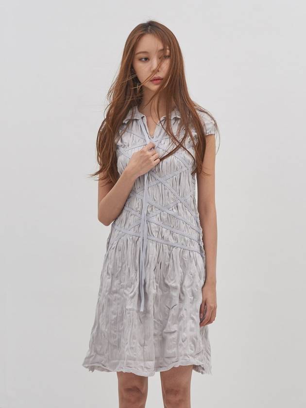 Tie Me Up Short Dress Grey - ICONOGRAPHY - BALAAN 3