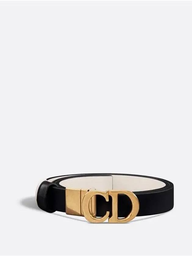 Saddle Reversible Smooth Calfskin Belt Black - DIOR - BALAAN 4