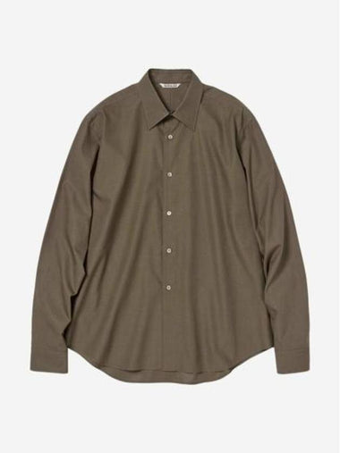 Long Sleeve Shirt 778974 Brown - AURALEE - BALAAN 1