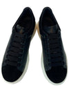 Suede Leather Low Top Sneakers Black - ALEXANDER MCQUEEN - BALAAN 4