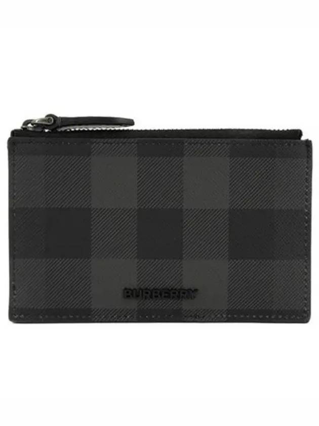 Check Zip Card Wallet Grey - BURBERRY - BALAAN 2