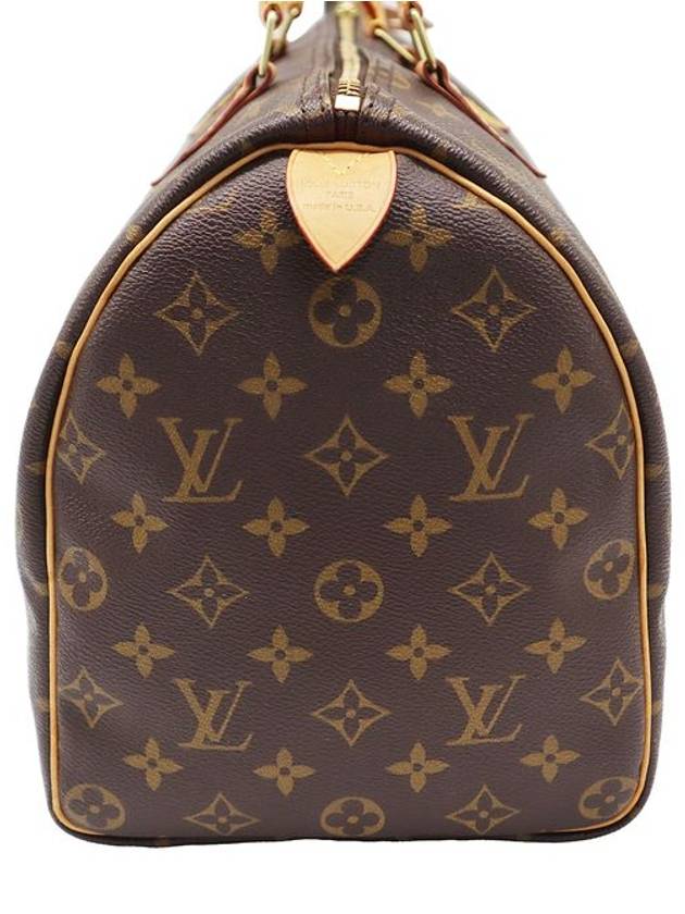 Women s Leather Tote Bag Brown ouis Vuitton M41524 Monogram Canvas Speedy 35 - LOUIS VUITTON - BALAAN 5