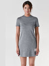 Women's Bag Flower Button Silk Cotton Short Sleeve Dress Grey - THOM BROWNE - BALAAN 3