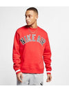 Air Fleece Crewneck Sweatshirt Red - NIKE - BALAAN 2