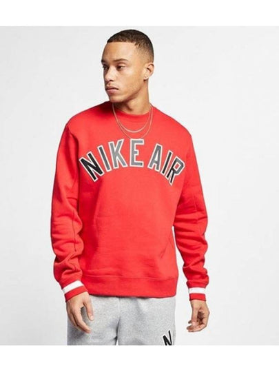 Air Fleece Crewneck Sweatshirt Red - NIKE - BALAAN 2