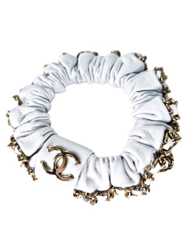 CC Chain Leather Hairband Hair Tripe Shamgol AA8256 - CHANEL - BALAAN 1