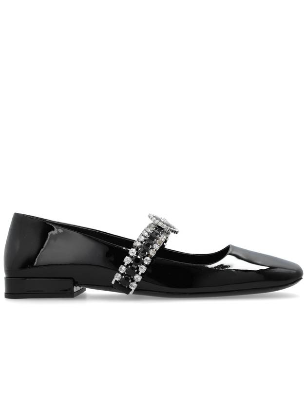 Versace Leather Ballet Flats, Women's, Black - VERSACE - BALAAN 1