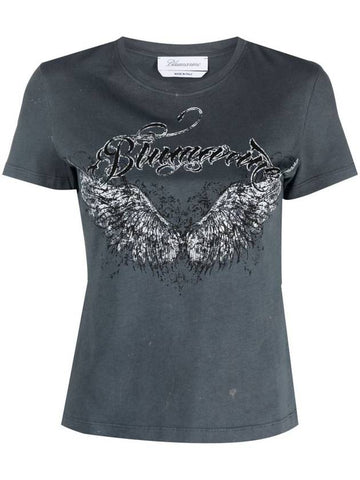 Blumarine T-Shirt M/C St.Logo Clothing - BLUMARINE - BALAAN 1