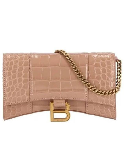 hour glass chain wallet cross bag pink beige - BALENCIAGA - BALAAN 2