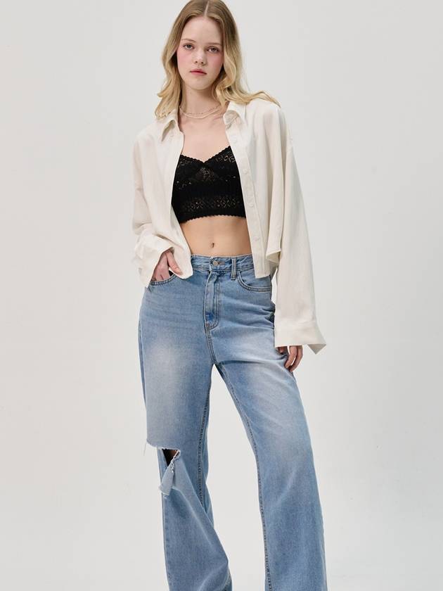 Blanche Rayon Crop Shirt_White - SORRY TOO MUCH LOVE - BALAAN 1