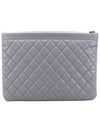 CH Caviar Boy Clutch Gray Medium Gold A84406 CH32CL007GR - CHANEL - BALAAN 3