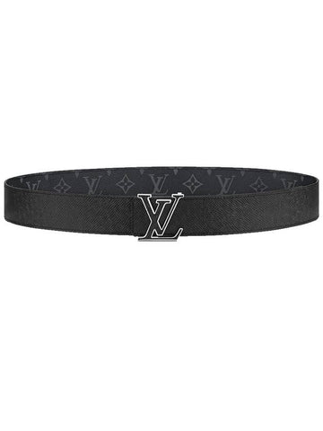 Initials Logo 40mm Reversible Leather Belt Black - LOUIS VUITTON - BALAAN 1