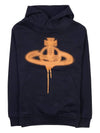 Spray ORB Logo Print Hoodie Navy - VIVIENNE WESTWOOD - BALAAN 2