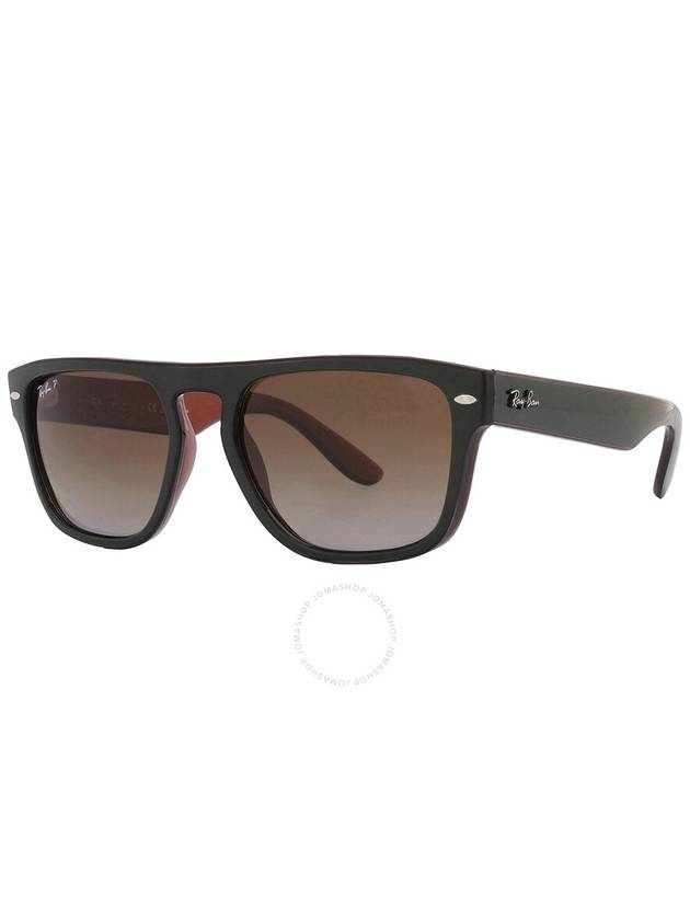 Ray Ban Polarized Brown Gradient Square Unisex Sunglasses RB4407 6732T5 57 - RAY-BAN - BALAAN 3