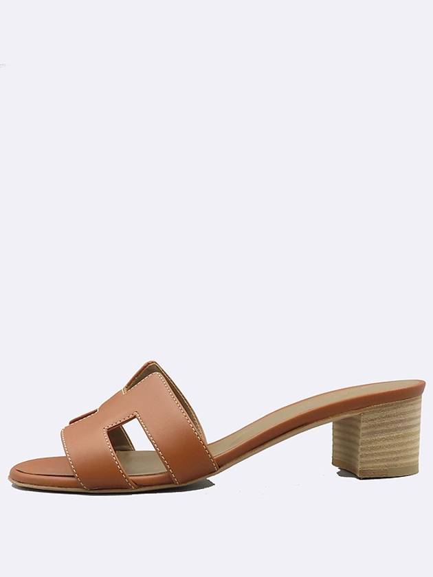 Hermes AF071002Z Brown Color Leather Women s Oran Mule 36 - HERMES - BALAAN 3