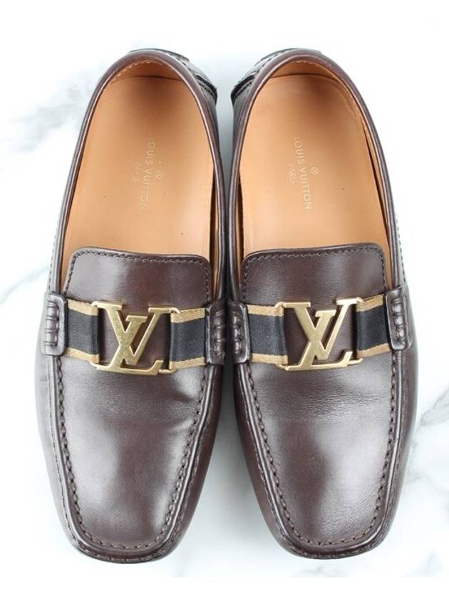 LV Gold Initial Loafer Brown 7 5 265 - LOUIS VUITTON - BALAAN 8